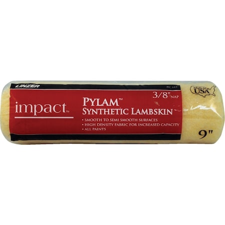 Linzer Linzer Impact 9 In. x 3/8 In. Pylam Synthetic Lambskin Roller Cover RC 143 0900
